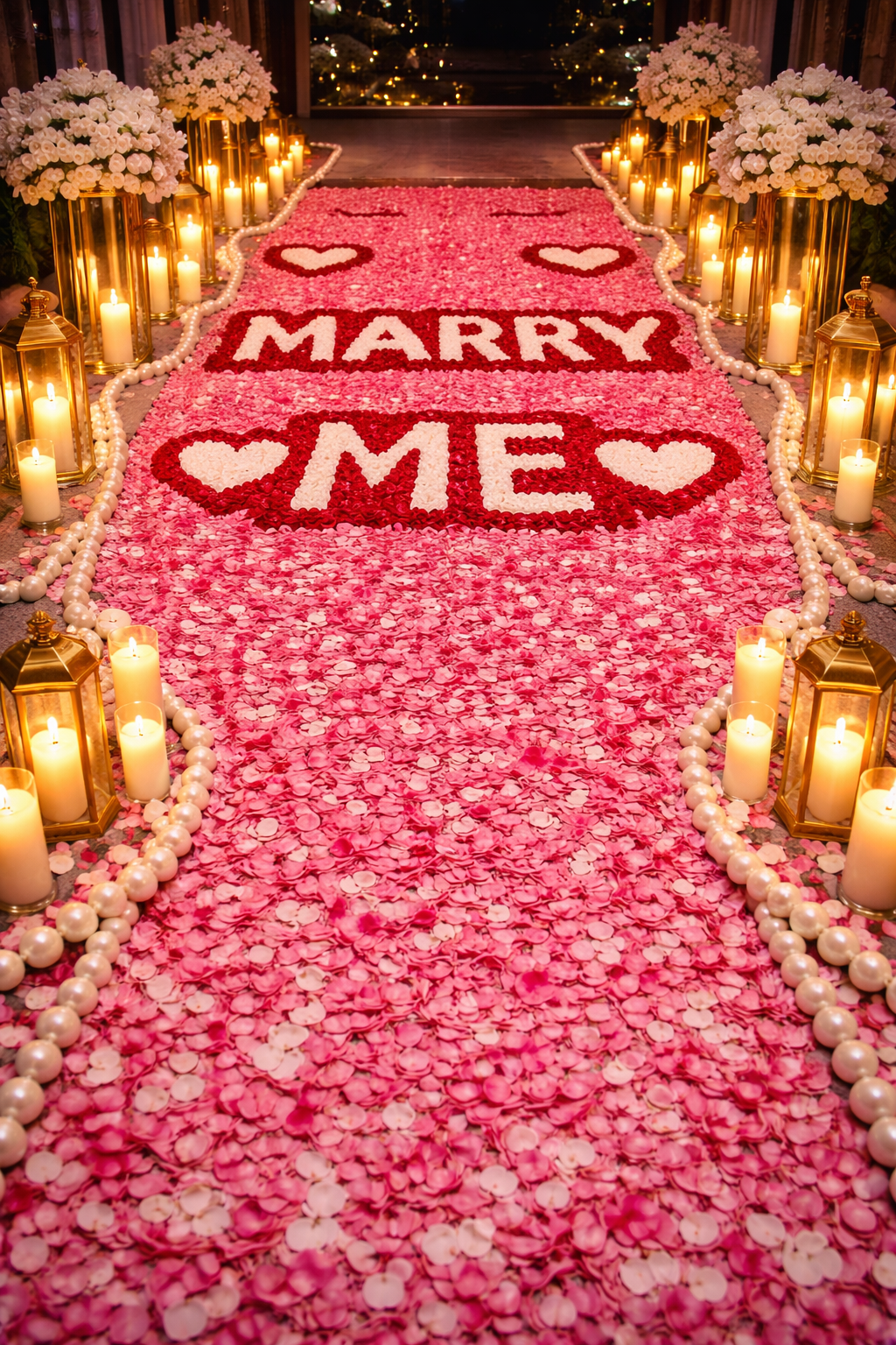 Rose Petal Aisle Runner